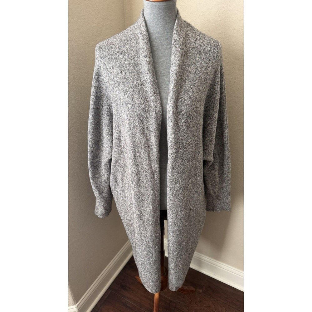 Old Navy Women's Size XL Marled Gray Open Front Duster Cardigan